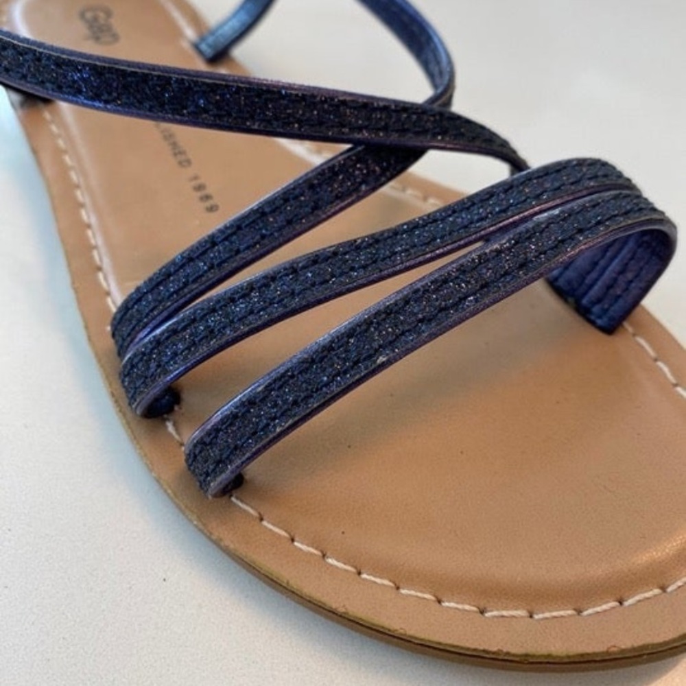 EUC Gap Kids Navy Sparkle Sandals